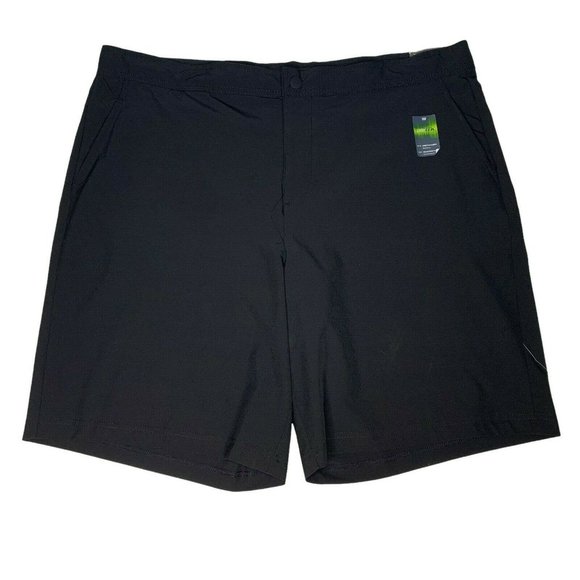 Tek Gear Mens Hybrid Shorts Size XL Black Moisture Wicking Back Zip Pocket - Picture 1 of 9